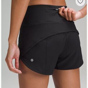 Lululemon high rise running shorts (black)
